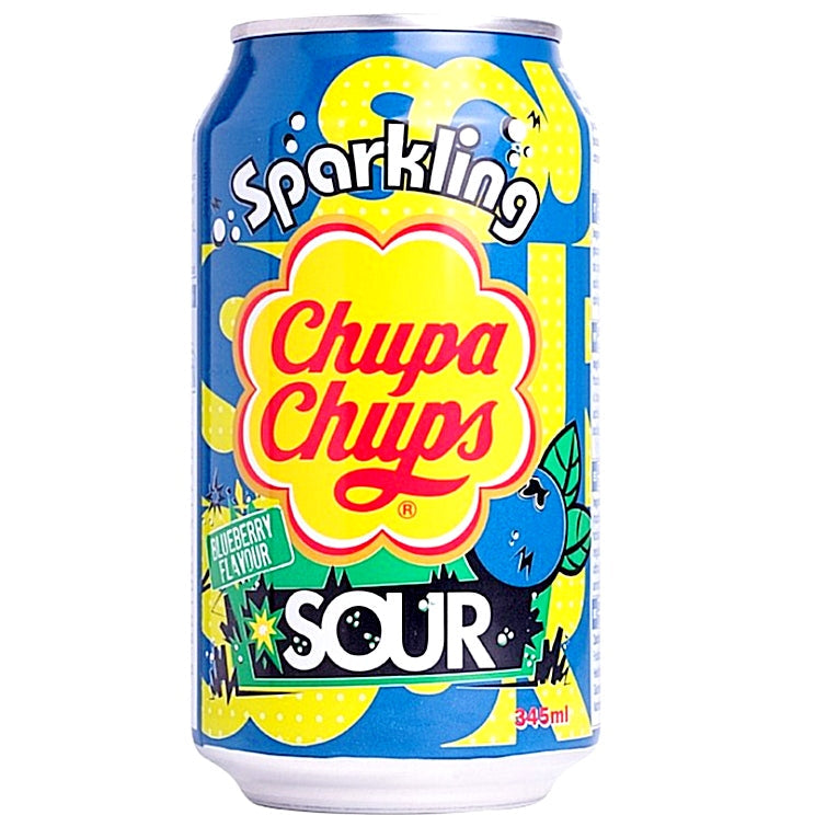 Chupa Chups Sour Blueberry Flavour 345 ml Dose.