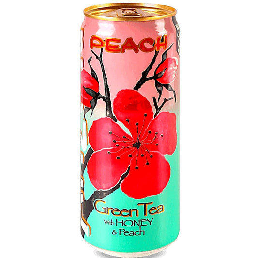 Arizona Green Tea Peach 330 ml Dose. Pfirsich Tee Icetea.