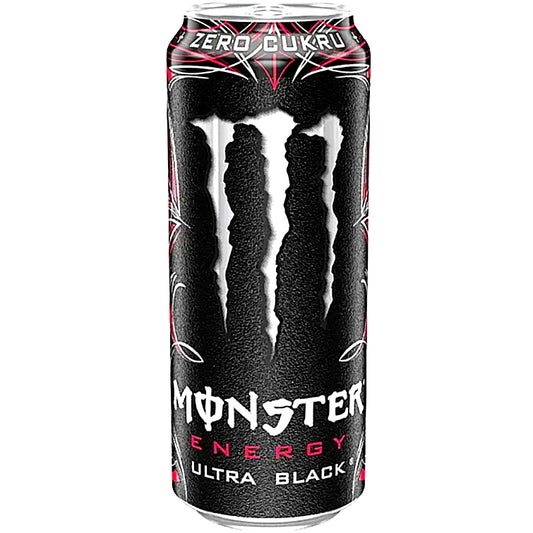 Monster Energy Ultra Black Zero Zucker. 500 ml Dose.