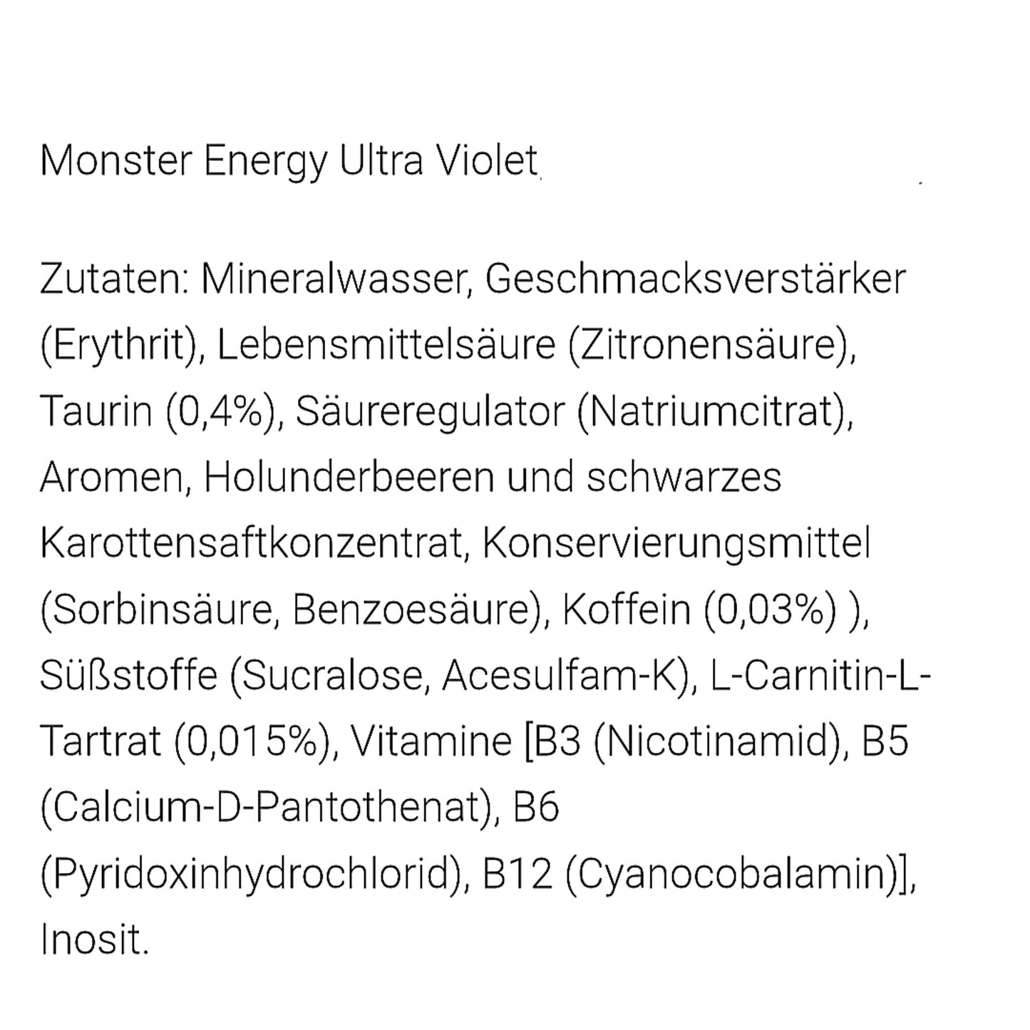 Monster Ultra Violet 500ml Dose.